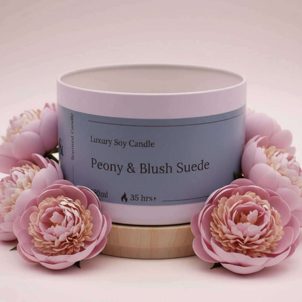 Peony & Blush Suede Candle