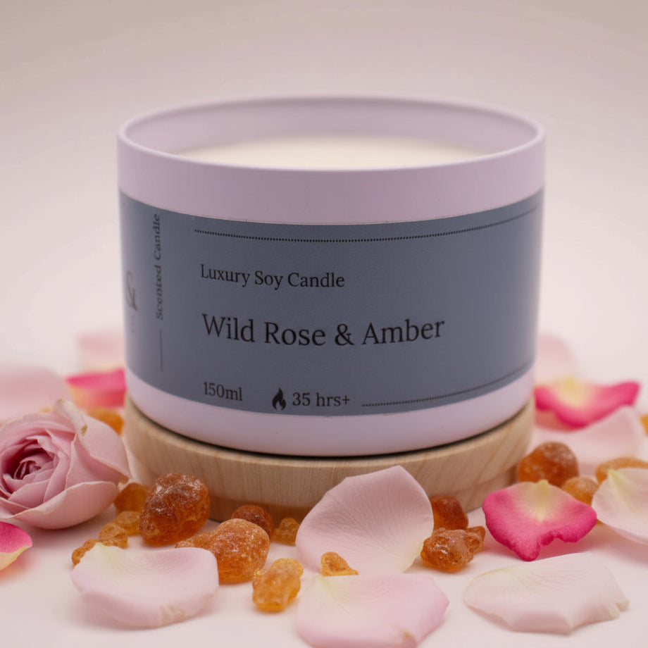 Wild Rose & Amber Candle