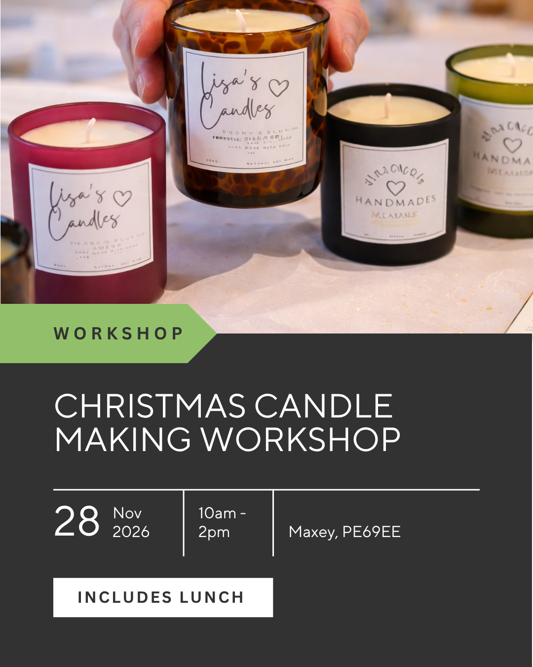 Candle Making Workshop - Sat 28th November 2026